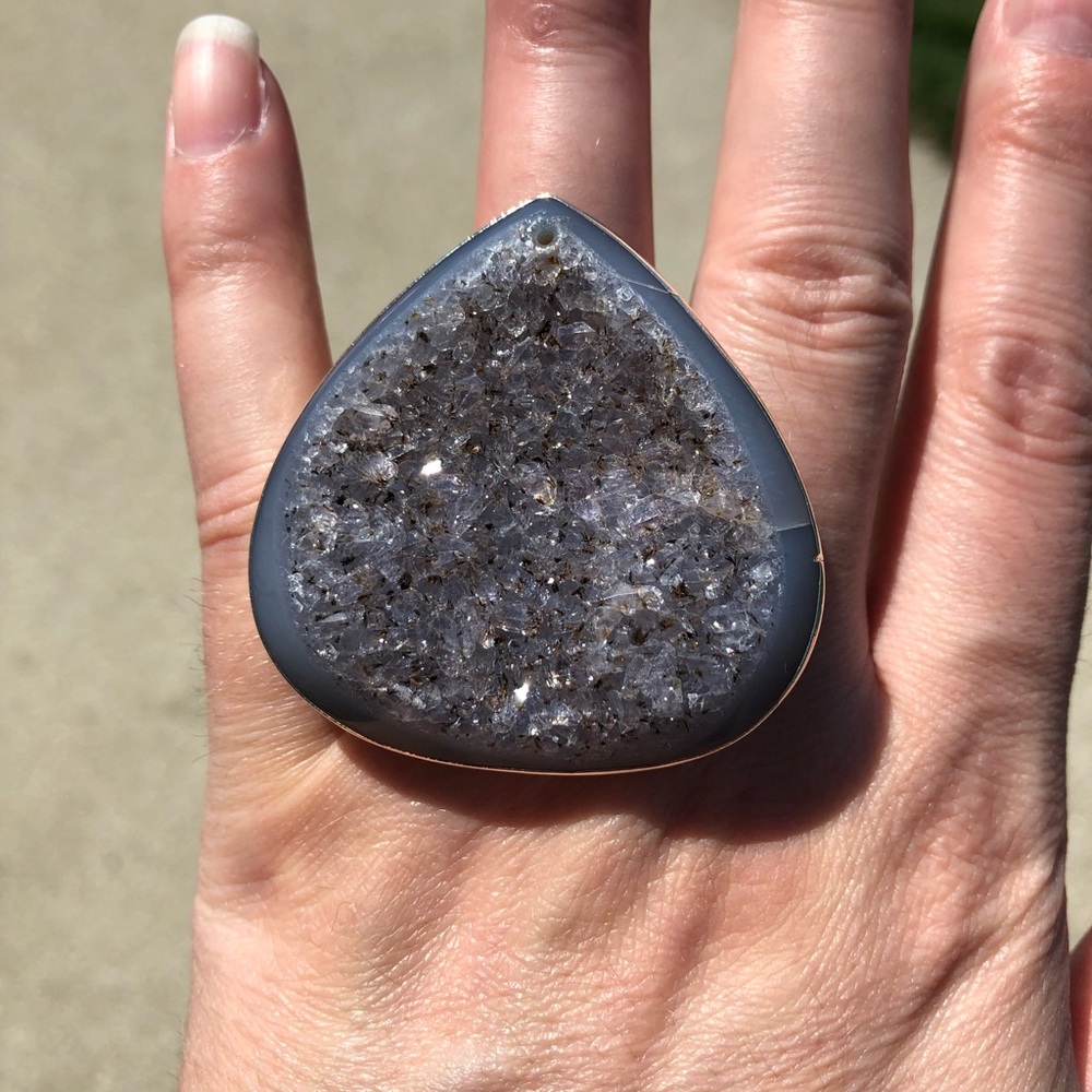 Charlene K adjustable druzy ring